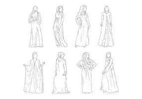 Free Abaya Fashion Vector